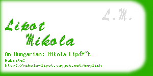 lipot mikola business card